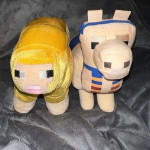 Minecraft Llama plush 2021 Mattel Minecon Live Gold Sheep 2019 Mojang Jinx